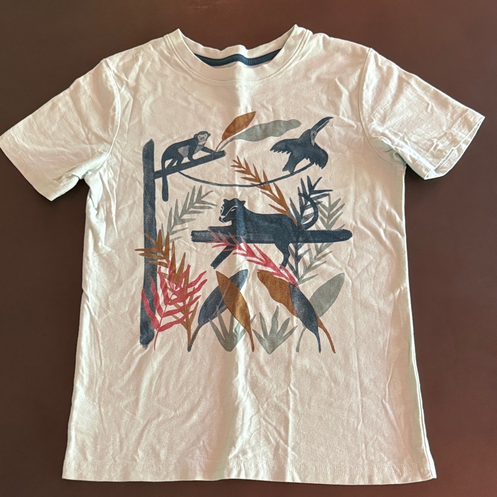 Tea Collection Light Blue Jungle Print Tee